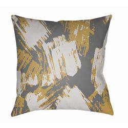 Antoinette 22" Square Modern Pillow plush Beige/Charcoal/Mustard Outdoor Throw Pillow - Boutique Rugs