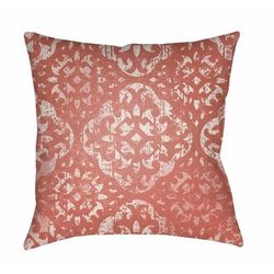 Zula 22" Square Pillow Moroccan Plush Coral/Light Pink/Peach/White/Pale Pink Outdoor Throw Pillow - Boutique Rugs