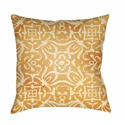 Vila 18" Square Pillow plush Burnt Orange/Cream/Saffron/Yellow/Mustard Outdoor Throw Pillow - Boutique Rugs