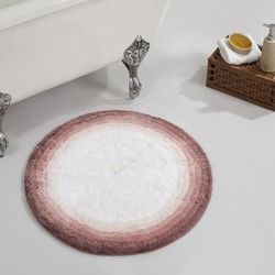 Torrent Bath Mat Rug, 30" X 30" by Better Trends in Rose