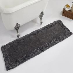 Shaggy Border Bath Rug Mat, 20" X 60" by Better Trends in Gray