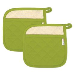 Solid Twill Potholder, Set 2 by Mu Kitchen in Cactus