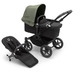 Bugaboo Donkey 5 Mono Complete Single-to-Double Stroller Bundle - Black / Midnight Black / Forest Gr