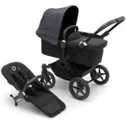 Bugaboo Donkey 5 Mono Complete Single-to-Double Stroller Bundle - Black / Midnight Black / Stormy Bl