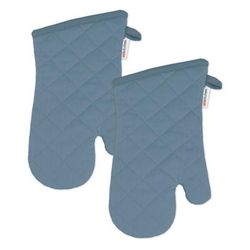 Solid Twill Oven Mitt, Set 2 by Mu Kitchen in Blue
