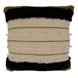 Embroidered Stripe Throw Pillow With Down Filling - Saro Lifestyle 2016.GL20SD