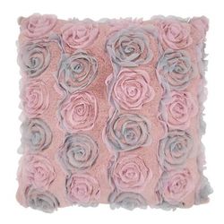 Rose Wedding Cake Throw Pillow With Down Filling - Saro Lifestyle 1943.RS17SD