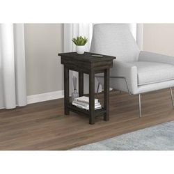 "Accent Table-20"Long/Dark Grey with Open Top Drawer for Living Room - Safdie & Co 81097.Z.74"