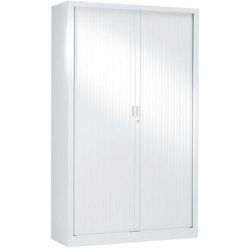Armoire Haute À Rideaux 120 X 198 Cm 9016 Blanc - Vinco