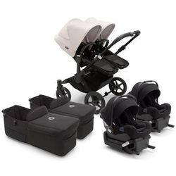 Bugaboo Donkey 5 + Turtle One Twin Travel System Bundle - Black / Midnight Black / Misty White / Bla