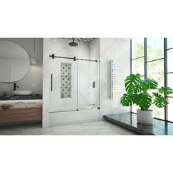 Dreamline DreamLine Enigma-XO 55 - 59 inch W x 62 inch H Fully Frameless Sliding Tub Door in Oil Rubbed Bronze SHDR-61606220-06