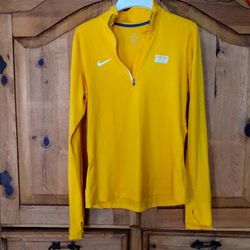 Nike Tops | Army Nike Dri Fit M 1/4 Zip Long Sleeve Shirt | Color: Gold | Size: M