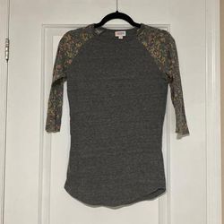 Lularoe Tops | Lularoe Xxs 3/4 Sleeve Shirt | Color: Gray | Size: Xxs