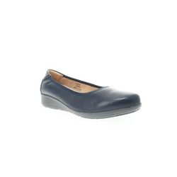 Women's Yara Leather Slip On Flat by Propet in Navy (Size 9 M)