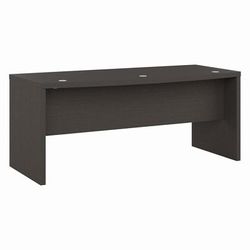 Office by kathy ireland Echo 72W Bow Front Desk in Charcoal Maple - Bush Furniture KI60309-03