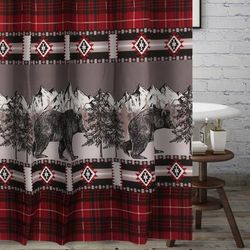 Timberline Shower Curtain by Barefoot Bungalow in Red