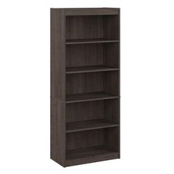 Universel 30W Standard 5 Shelf Bookcase in medium gray maple - Bestar 165700-000141