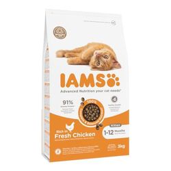 3kg Chicken Kitten Advanced Nutrition IAMS Dry Cat Food