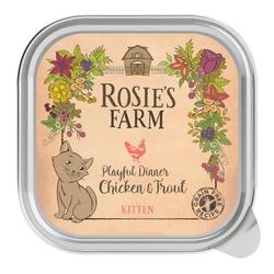 48x100g Kitten Chicken & Trout Rosie's Farm Wet Cat Food