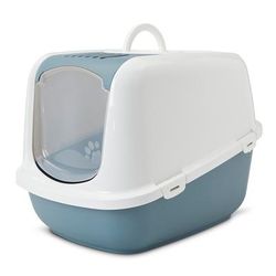 XXL Savic Nestor Light Blue & White Covered Litter Tray