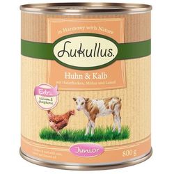 24x800g Chicken & Veal Junior Lukullus Wet Dog Food