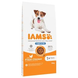 2x12kg Chicken Weight Control Adult Dog for Vitality IAMS Dry Dog Food