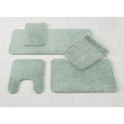 Wide Width The Elegance Bath Rug Collection - Bath Rug by BrylaneHome in Sea Mist (Size 20" W 34" L)