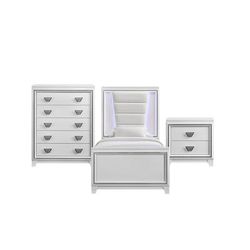 Taunder Twin 3PC Bedroom Set in White - Picket House Furnishings B.12627.TB3PC