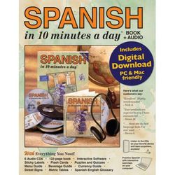 Spanish In 10 Minutes A Day Book + Audio: Foreign Language Course For Beginning And Advanced Study. Includes 10 Minutes A Day Workbook, Audio Cds, Sof