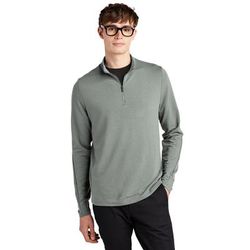 Mercer+Mettle MM3010 Stretch 1/4-Zip Pullover T-Shirt in Gusty Grey size Medium | Polyester/Rayon/Spandex