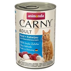 12x400g Beef & Cod with Parsley Root Animonda Carny Wet Cat Food