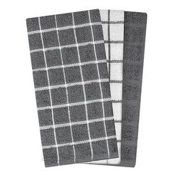 Terry Kitchen Towels, Set Of 3 by RITZ in Grey