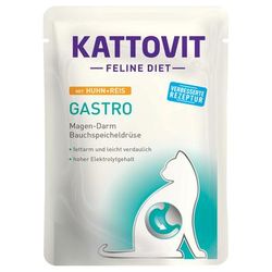 24x85g Gastro Chicken & Rice Pouches Kattovit Wet Cat Food