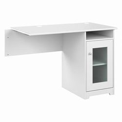 Bush Furniture Cabot Desk Return with Storage in White - Bush Furniture WC31946