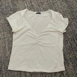 Brandy Melville Tops | Brandy Tshirt | Color: White | Size: One Size