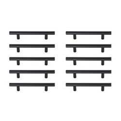 "Quinn 4" Center to Center Matte Black Bar Pull Multipack (set of 10) - Elegant Lighting PL400-4-MB-10PK"