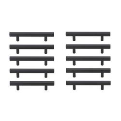 "Dior 4" Center to Center Matte Black Bar Pull Multipack (set of 10) - Elegant Lighting PL402-4-MB-10PK"