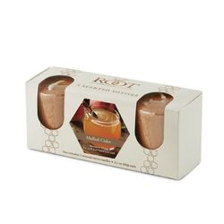 Mulled Cider Scented Votive Candle, Set 3 by Root in Rust