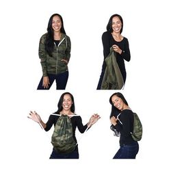 Quikflip LAFZH 2-in-1 Hero Hoodie Lite Full-Zip in Camouflage size XL | 60/40 Cotton/Polyester