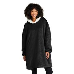 Port Authority BP41 Mountain Lodge Wearable Blanket in Black size OSFA | Fleece