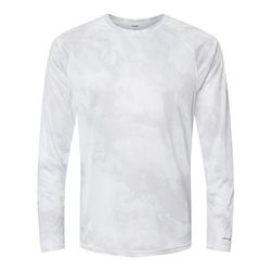 Paragon SM0228 Cabo Camo Performance Long Sleeve T-Shirt in White size 2XL | Microfiber polyester 228