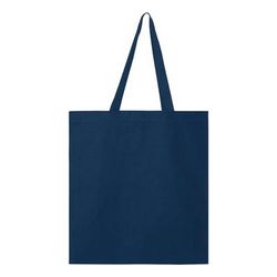 Q-Tees Q800 Promotional Tote Bag in Navy Blue | Canvas Q0800