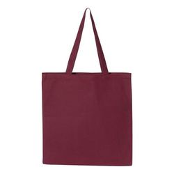 Q-Tees Q800 Promotional Tote Bag in Maroon | Canvas Q0800