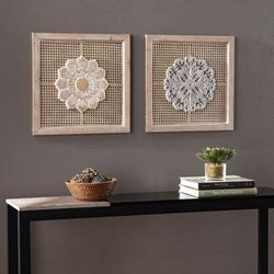 Lamsting Decorative Wall Panels 2Pc Set by SEI Furniture in Natural