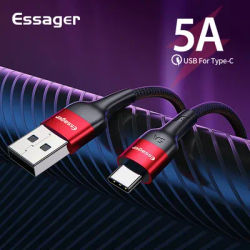 Essager 5A USB Type C Câble Pour Huawei P30 P20 Pro Téléphone Portable USB-C Type-C Chargeur Super