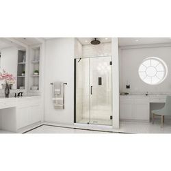 Dreamline DreamLine Unidoor 45 - 46 inch W x 72 inch H Frameless Hinged Shower Door with Support Arm in Matte Black SHDR-20457210-09