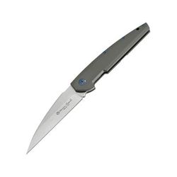 Maserin Solar Framelock Gray Folding Knife 4.13" satin finish D2 tool steel blade Gray titanium handle 405