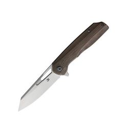 Kansept Knives Shard Frameock Limited Edition Folding Knife 3.5" satin finish CPM S35VN stainless blade Bronze textured titanium handle K1006A1