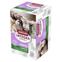 6x100g Diabetes Rabbit Animonda Integra Protect Wet Cat Food