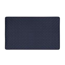 Woven Embossed Faux Leather Anti Fatigue Mat by Achim Home Décor in Navy (Size 20 X 39)